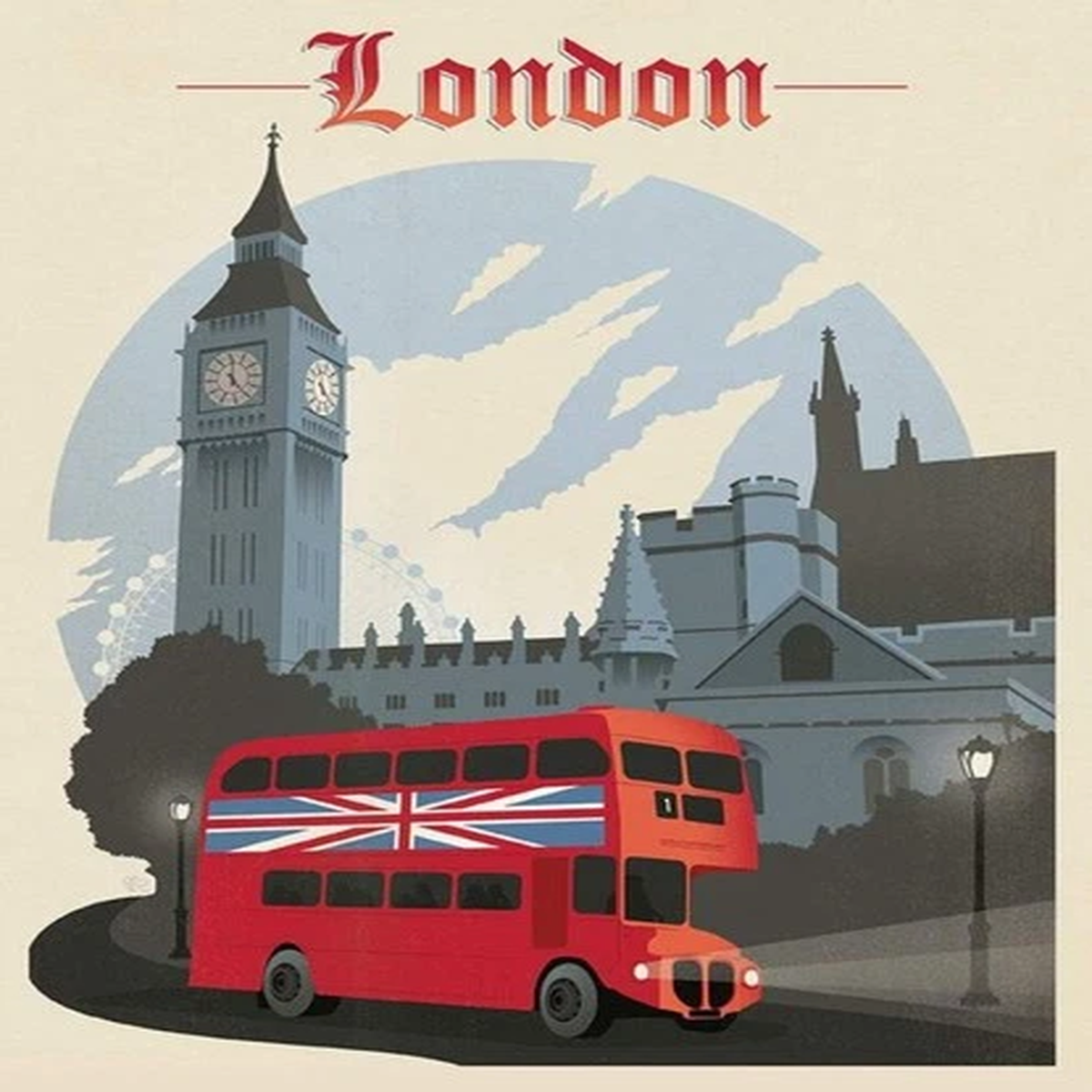 Riley Blake Destinations London 36 X 44 Quilt Panel 100% Cotton