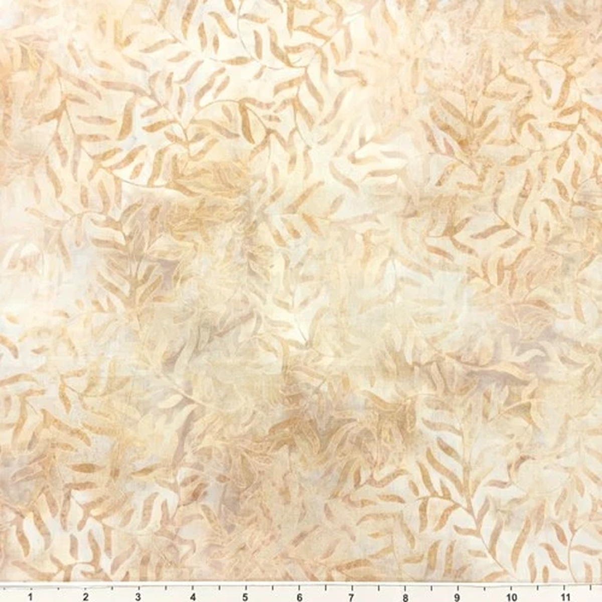 1 Yard Cut of Lunn Fabric Curvaceous Vine Batik Hand Dyed 100% Cotton 2205 Straw