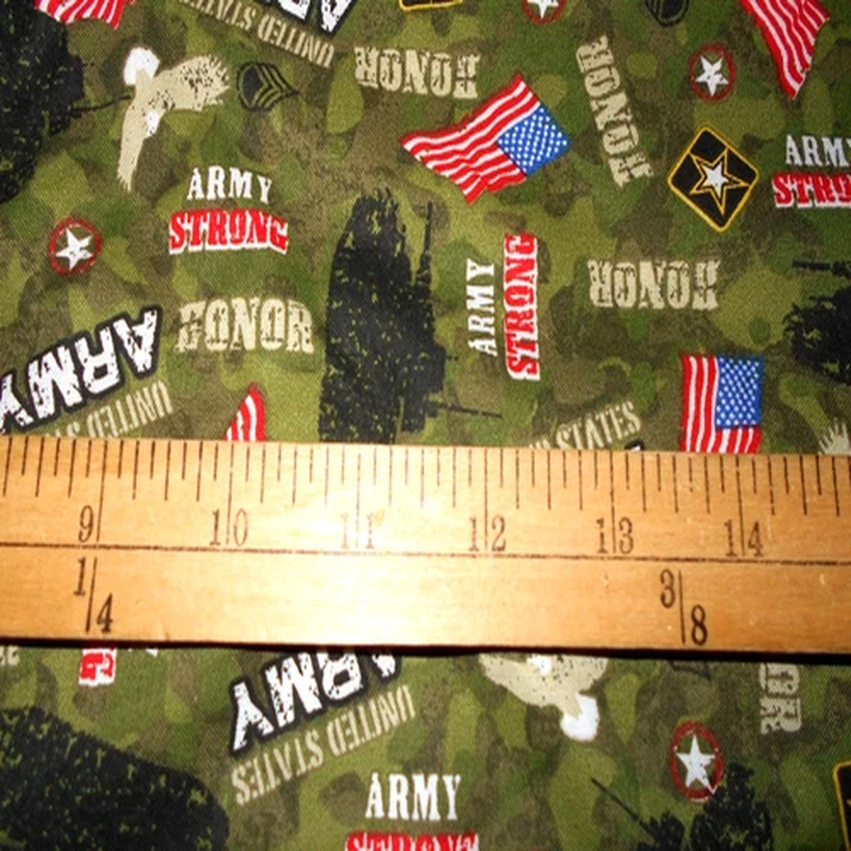 1 yard U.S. Army Military Print Fabric