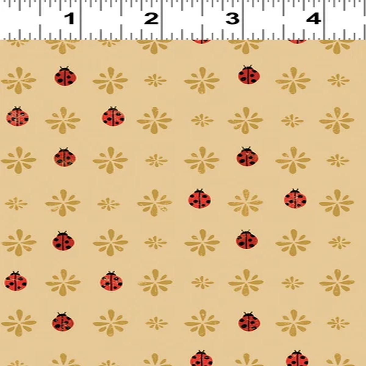 $4 Per Yard LADY BUG BLOOMS Ladybugs Quilt Fabric #1763-60 Clothworks