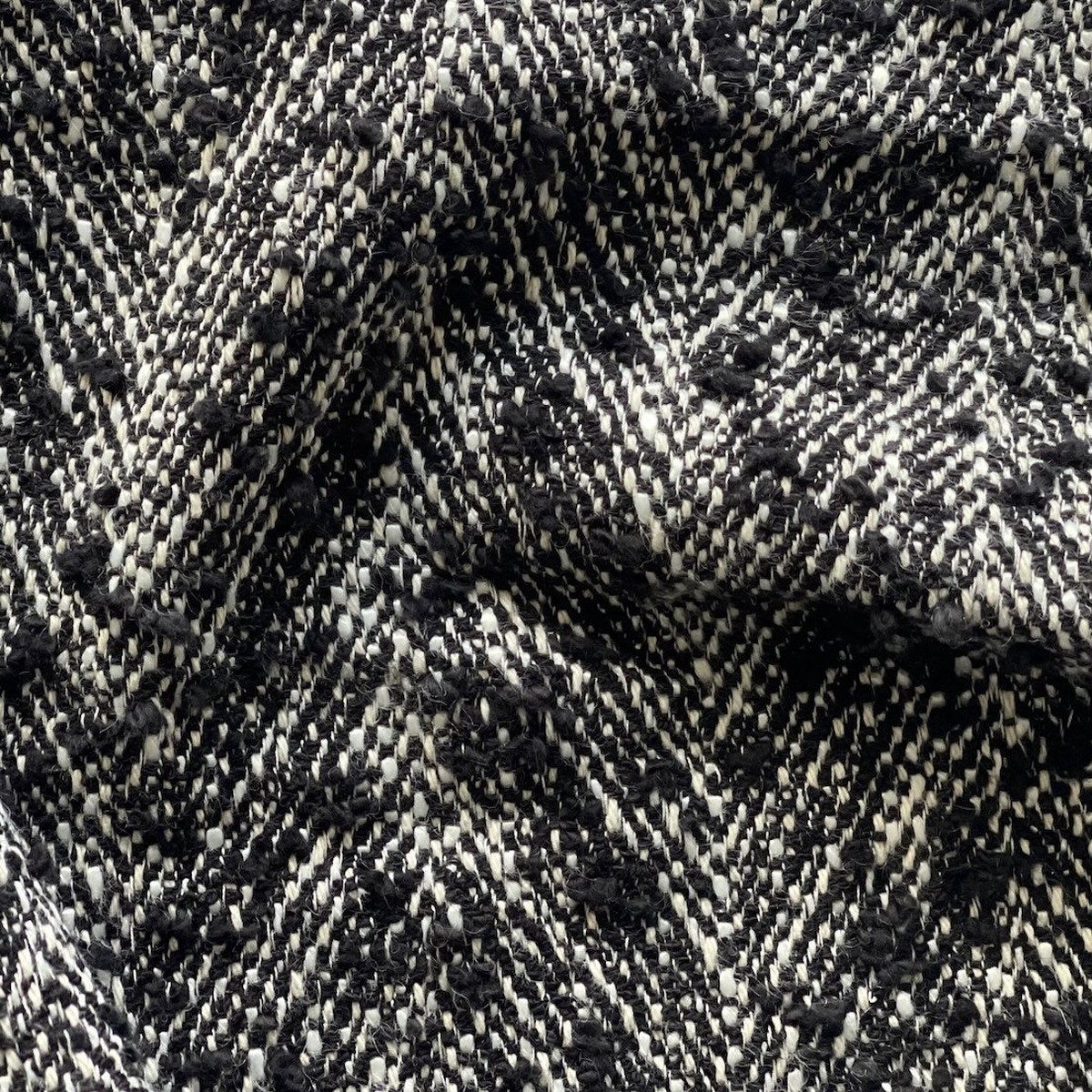 Mid-Weight Chunky Herringbone Cotton Boucl (Made in Italy)