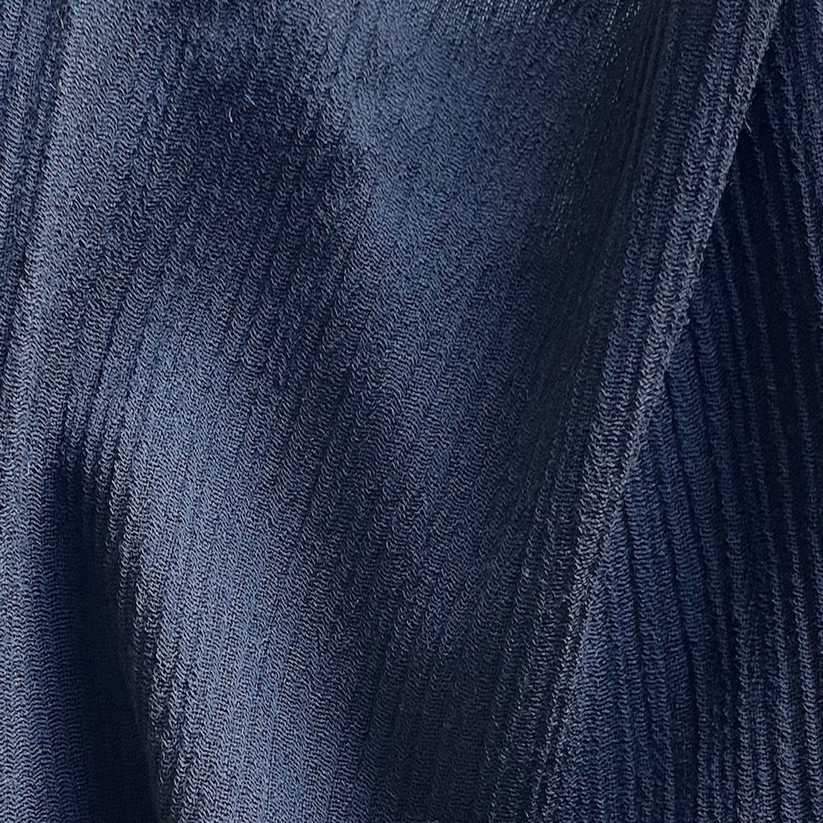 Storm Cloud Black Semi-Sheer Crinkled Wool Gauze