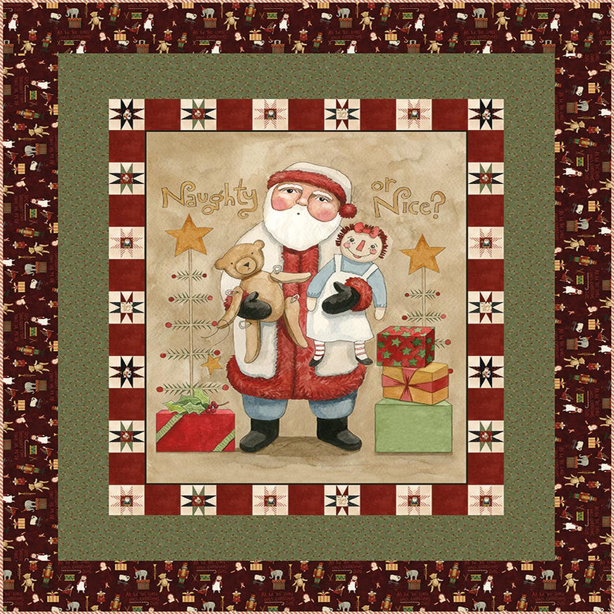 Naughty and Nice Panel C16267 by Teresa Kogut for Riley Blake fabrics
