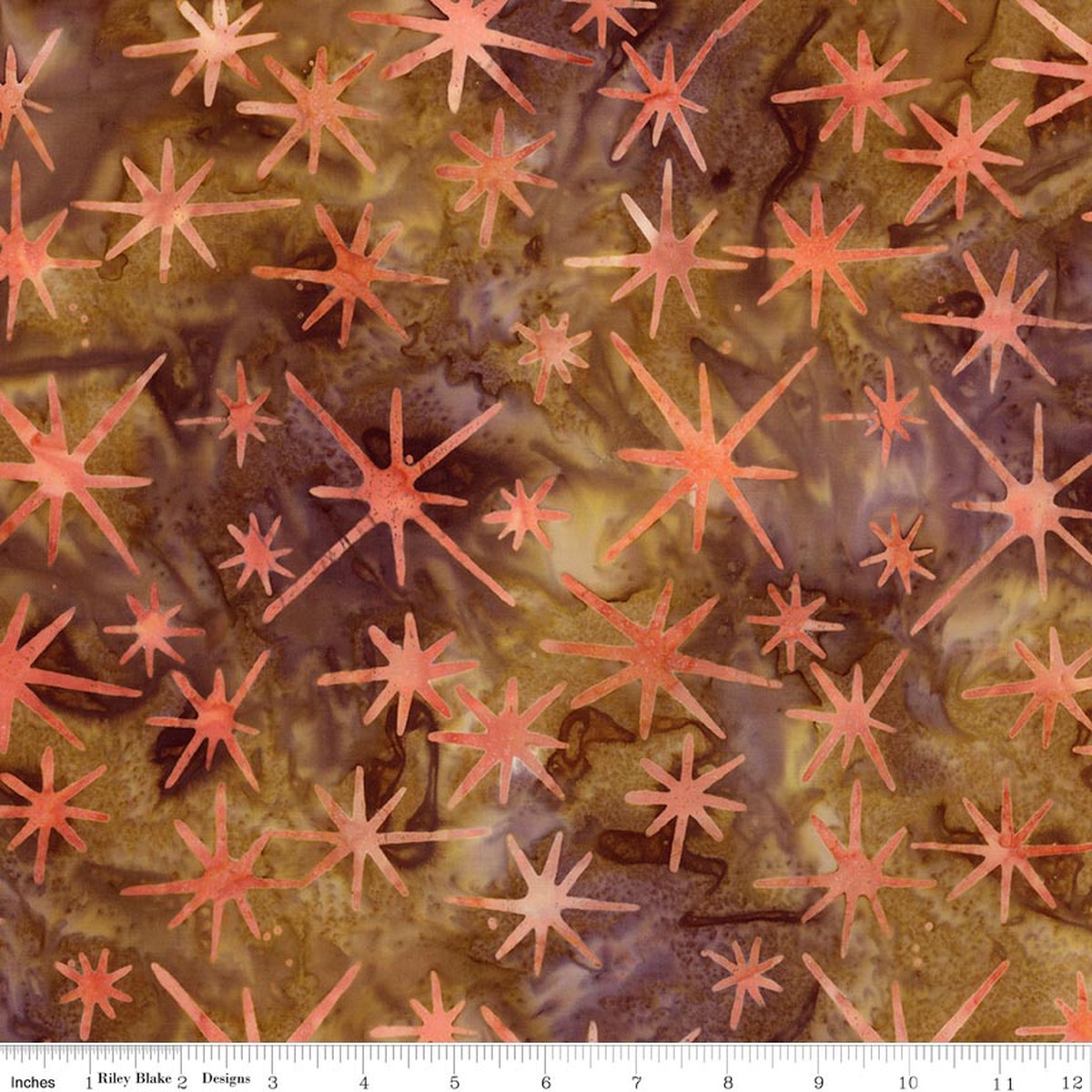 RB Batiks Cinnamon Grove - Starburst Groove