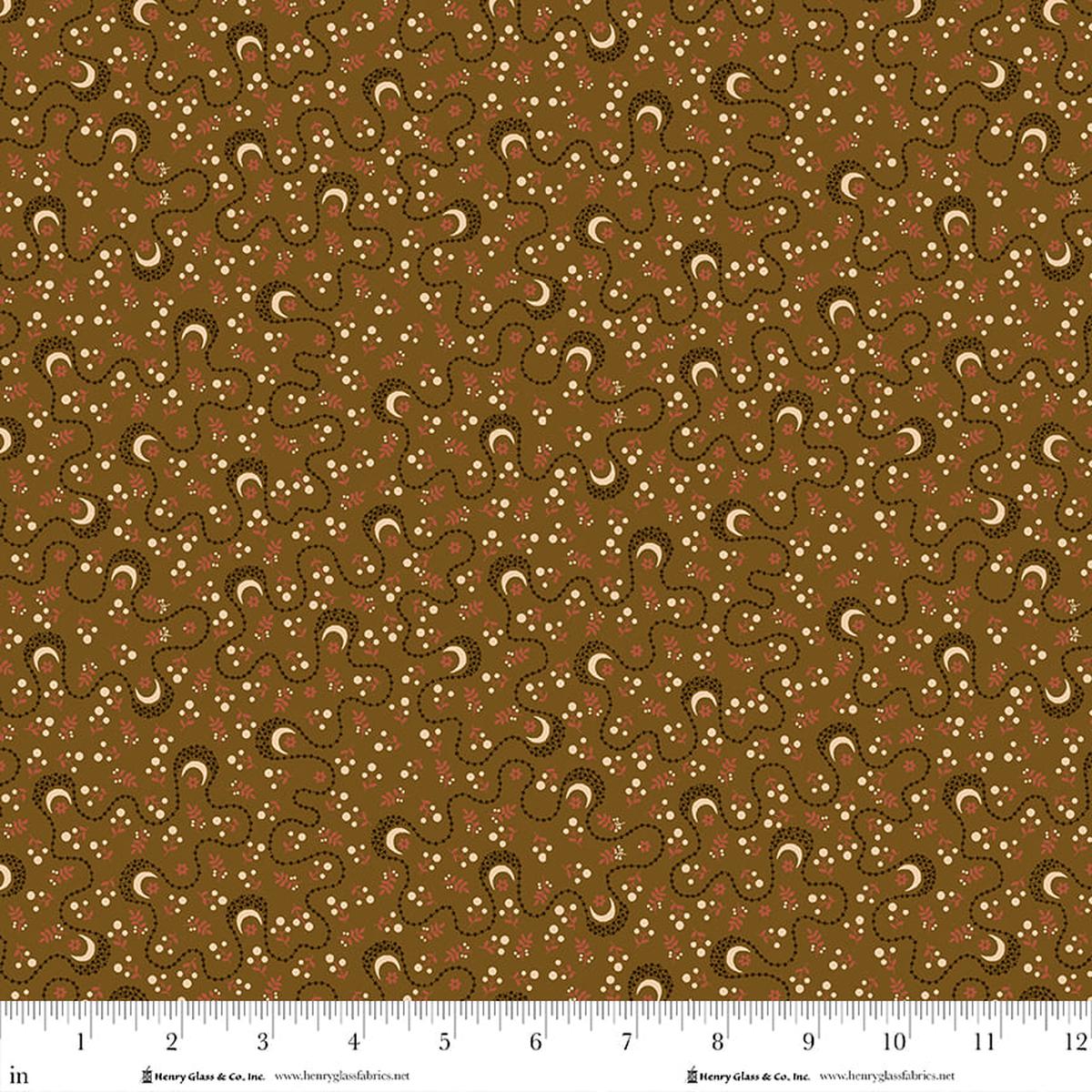 Pennyberry Farm Brown Swirls 2015-33 by Kim Diehl for Henry Glass Fabrics (sold in 25cm increments)