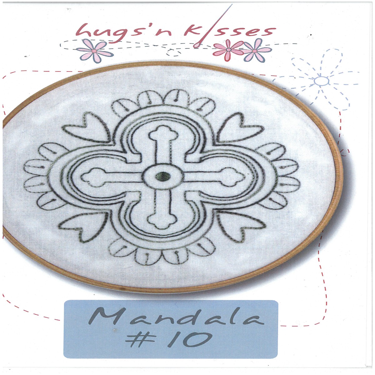 Mandala #10 Iron-on and Stitch Pattern - Hugs' n Kisses
