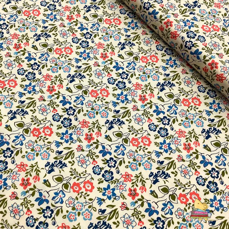 Liberty Fabric Lawn Games Blue  - 1/2 metre