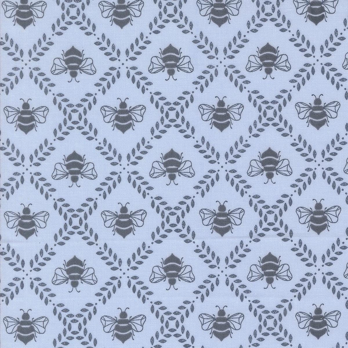 Sun Drenched Gathering Honey Bees Sky M4320414 by Sweetfire Road for Moda fabrics (sold in 25cm increments)